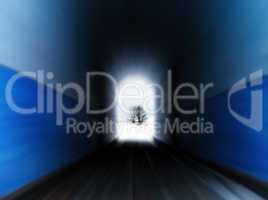 Horizontal vivid tunnel motion zoom blur abstraction background