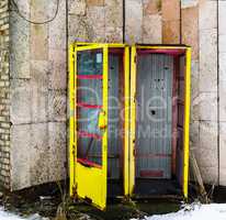 Square vivid vintage radioactive ussr pripyat call-box backgroun