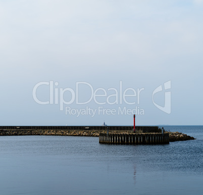 Horizontal simple Danish quay pier lighthouse background backdro