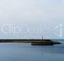 Horizontal simple Danish quay pier lighthouse background backdro