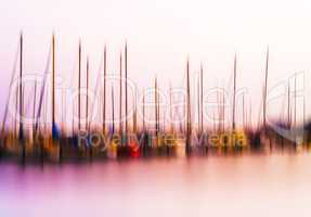 Horizontal vivid pink warm yacht motion blur abstraction backgro