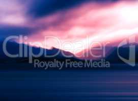 Horizontal dramatic purple Norway fjords abstract background