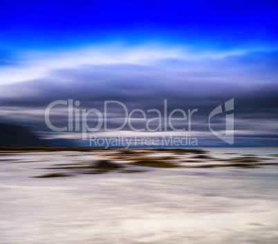 Horizontal motion blur Norway landscape background backdrop