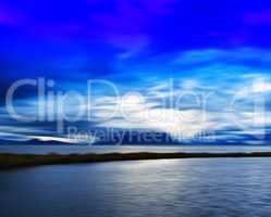 Horizontal vivid Norway fjord motion blur abstraction background