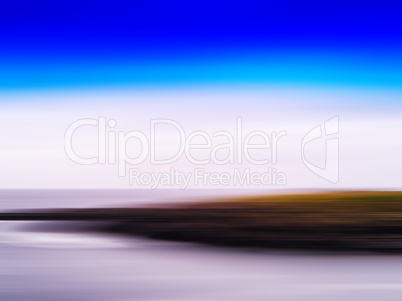 Horizontal vivid motion blur nordic fjord island landscape abstr