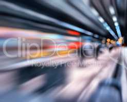 Horizontal vivid tran station transportation bokeh blur abstract