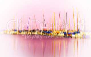 Horizontal pale pink glow yacht club motion abstraction backgrou