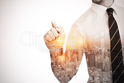 Businessman pointing with his finger