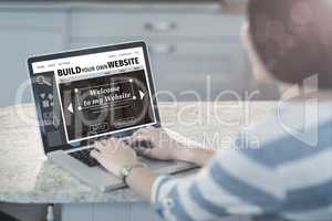 Composite image of composite image of build website interface