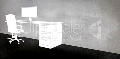 Composite image of draw of a desk