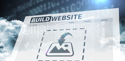 Composite image of composite image of build website interface