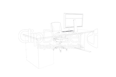 Draw of a desk