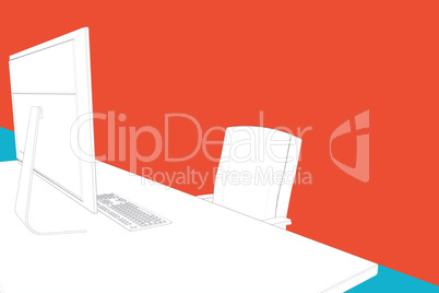 Composite image of draw of a desk