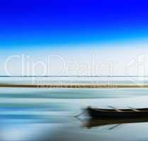 Horizontal vivid vibrant travel boat blur abstraction background