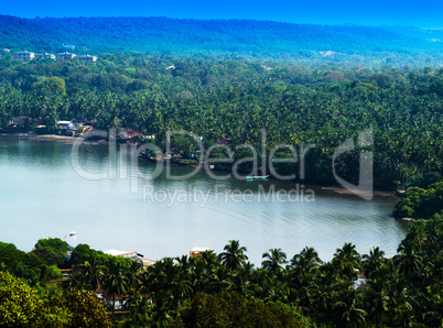 Horizontal vivid indian landscape background backdrop