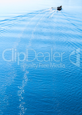 Vertical vivid indian boat river water trace background backdrop