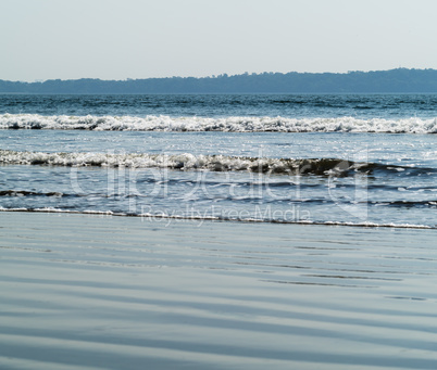 Horizontal vivid vibrant ocean horizon backdrop background