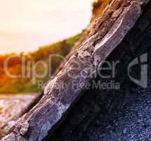 Square vivid sunset fracture mountain bokeh background backdrop
