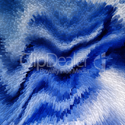 Snow dunes digital pixel extrude abstraction