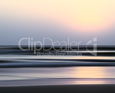 Horizontal black and white Indian ocean sunset motion abstractio