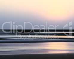 Horizontal black and white Indian ocean sunset motion abstractio