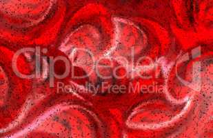 Horizontal vivid vibrant red hearts crystal abstraction backgrou