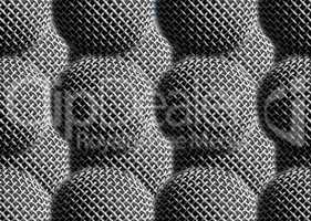 Horizontal black and white tiled mics textured background backdr