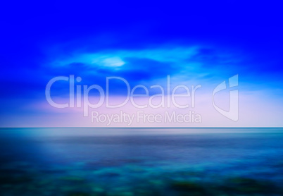 Horizontal aqua blue fresh seascape cloudscape abstraction backg