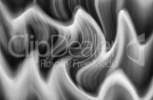 Black and white horizontal twirl abstraction