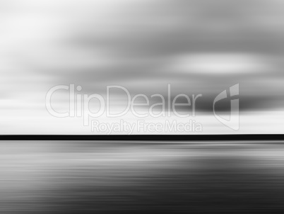 Horizontal vivid black and white minimal landscape abstraction b