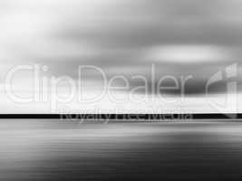 Horizontal vivid black and white minimal landscape abstraction b