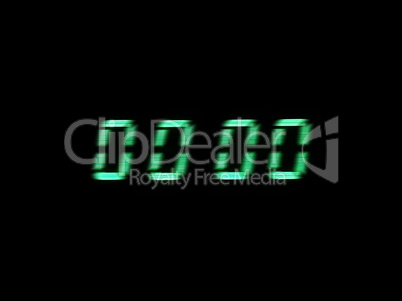 Horizontal isolated blurred green display zeros abstraction back