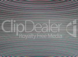 Horizontal stereo chroma interlaced and curved tv lines abstract