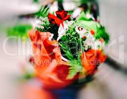 Wedding bouquet radial blur abstraction backdrop