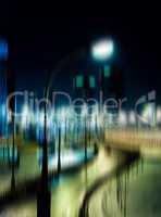 Night city lamp abstraction