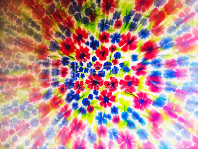 Psychedelic flower circle