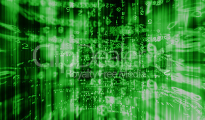 Inside computer green interlaced digital abstraction background