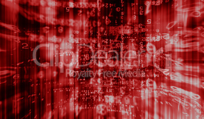 Inside computer red interlaced digital abstraction background