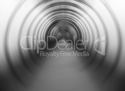 Horizontal black and white swirl twirl bright abstraction tunnel
