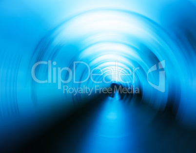 Horizontal vivid cyan blue swirl twirl blur business background