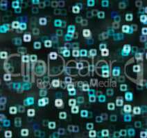Horizontal blue square bokeh blured abstraction backdrop