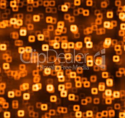 Horizontal orange square bokeh blured abstraction backdrop