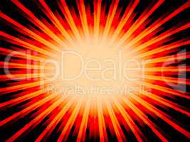Radial orange sun rays abstract lowres background illustration