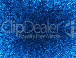 Horizontal vivid blue extruded 3d cubes abstract background