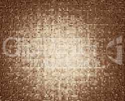 Horizontal brown 3d cube extruded blocks abstract background