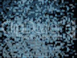 Horizontal dark blue bubbles illustration background