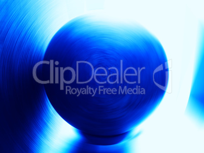 Horizontal blue rotating globe illustration background