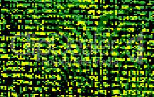 Horizonta yellow-green lo-fi pixelated illustration background