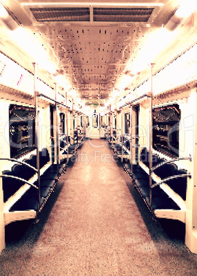 Inside train carriage abstract illustration background