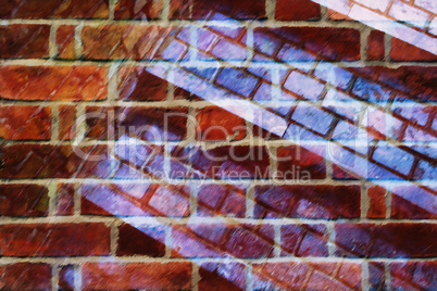 Brick collage abstraction